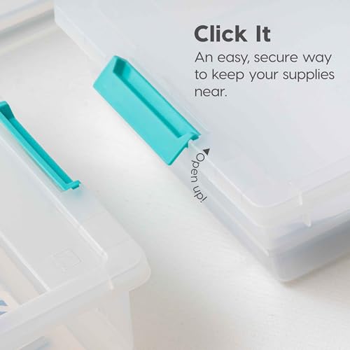 6 Qt. Clear Plastic Storage Bins with Lids, 4 Pack R2333