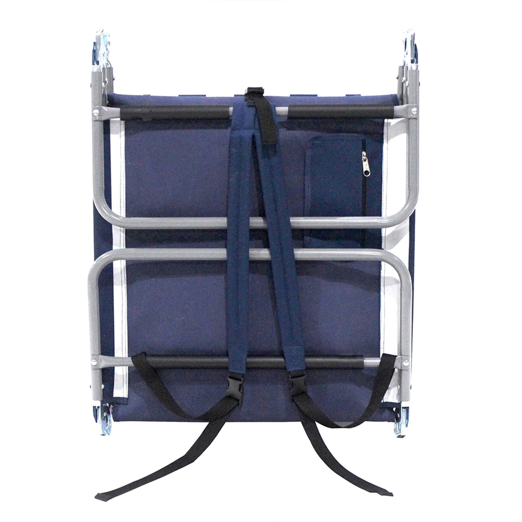 Navy Stripe 2 Pack Chaise Lounge Chair with Storage Bag S26503