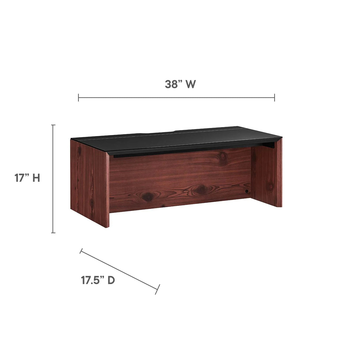 38" Wall-Mount Office Desk with Cabinet and Shelf Y32995