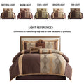 Brown 7 Piece King Comforter Set C444