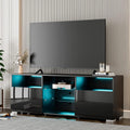 Black Modern LED TV Stand with Remote Control L8057