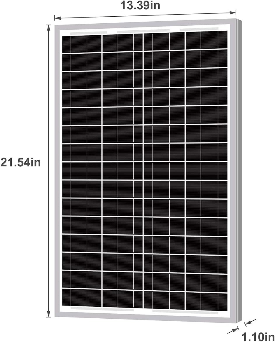 30W Monocrystalline Solar Panel 24V Pack of 2 H40514