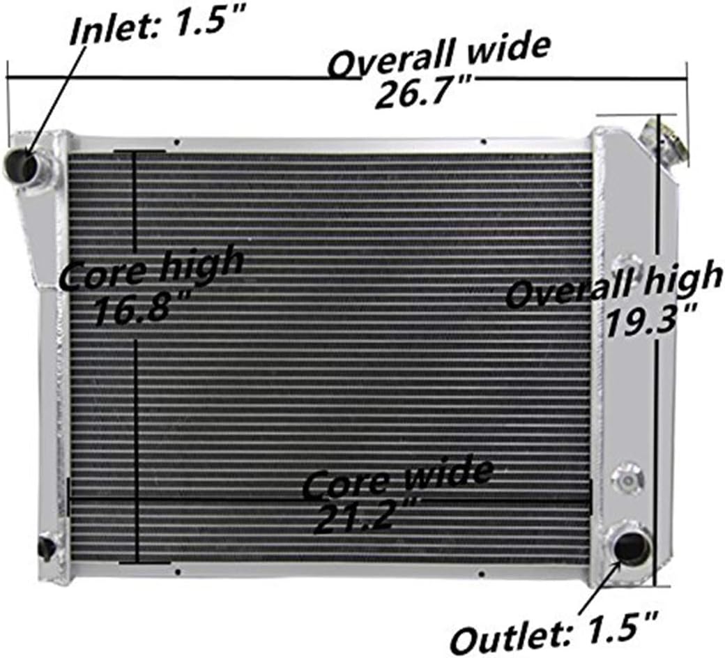 56MM 3 Row Core Aluminum Radiator U5303
