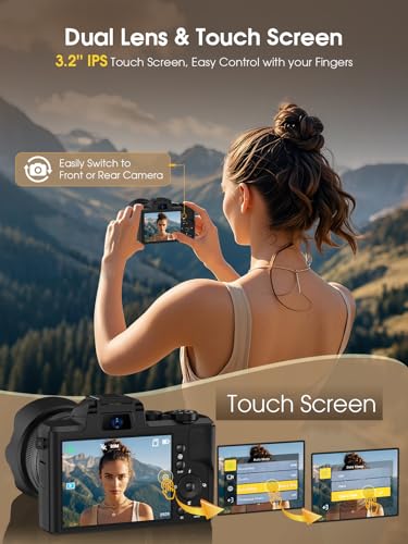 8K Digital Camera with WiFi Touch Screen 16X Zoom D57010