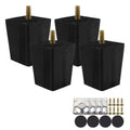 4PCS Wooden Furniture Legs Black 6CM B80117
