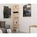 Gold/White Corner Bookcase R1803