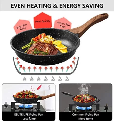 9.5 Inch Nonstick Induction Frying Pan with Lid C14038