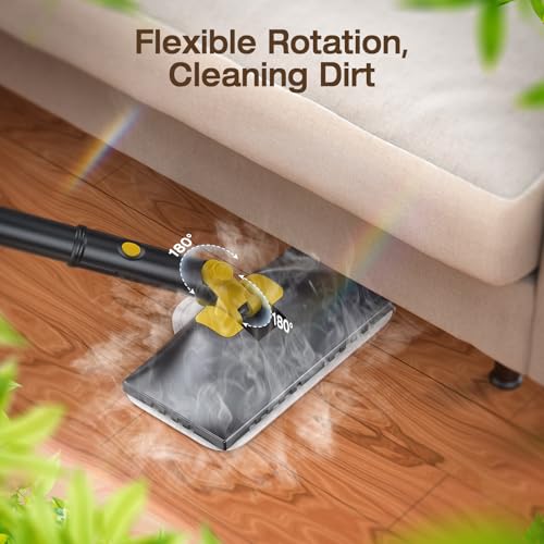 Steam Mop Cleaner with Detachable Handheld Steamer, 10-in-1 Accessories, Gray E589717