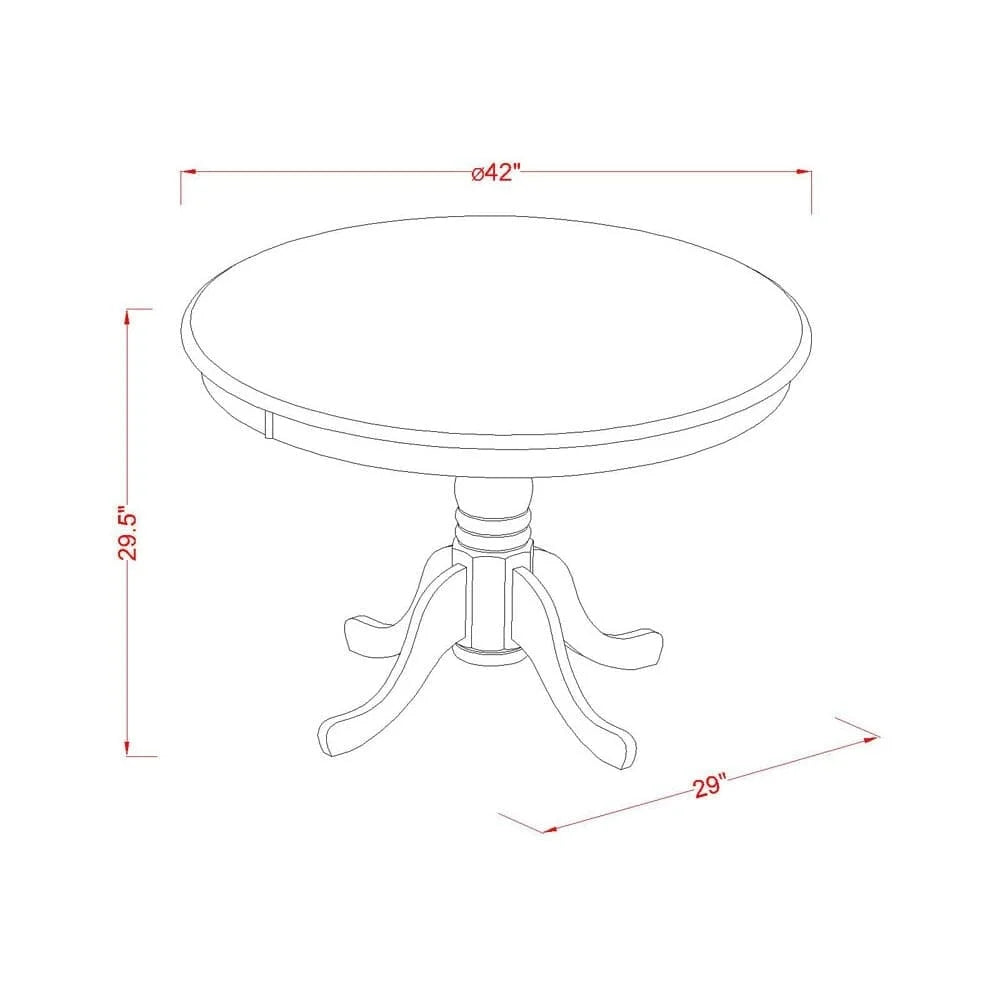 Mahogany Wood Dining Table with Pedestal Legs G722939