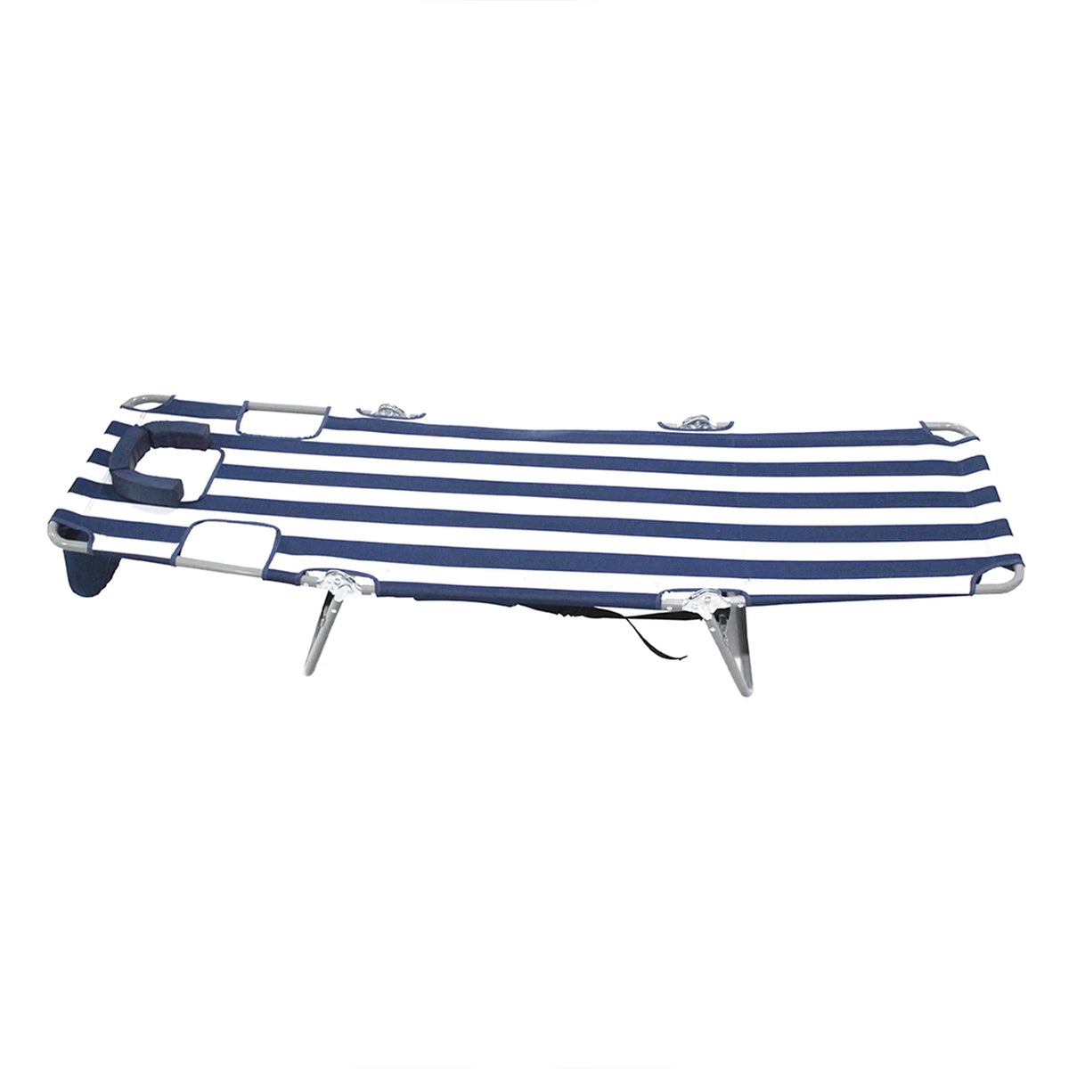 Navy Stripe 2 Pack Chaise Lounge Chair with Storage Bag S26503