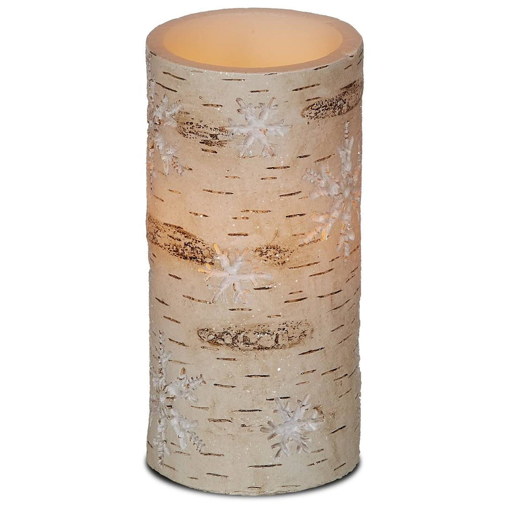 Set of 4 LED Flameless Wax Pillar Christmas Candle E6657