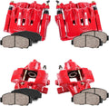 Red Calipers and Ceramic Pads Brake Kit S167850