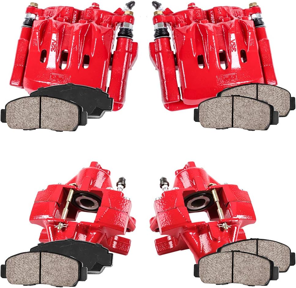 Red Calipers and Ceramic Pads Brake Kit S167850