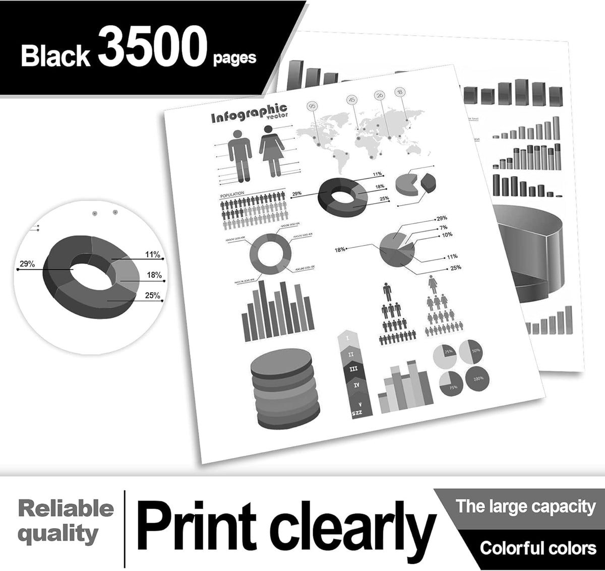 2 Pack Black Toner Cartridge E349564