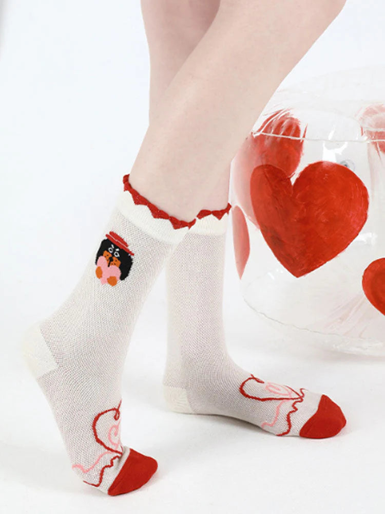 Cartoon Puppy Pattern Socks E246236