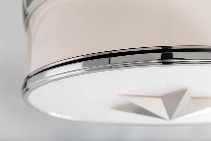 1 Light Polished Nickel Flush Mount Q162