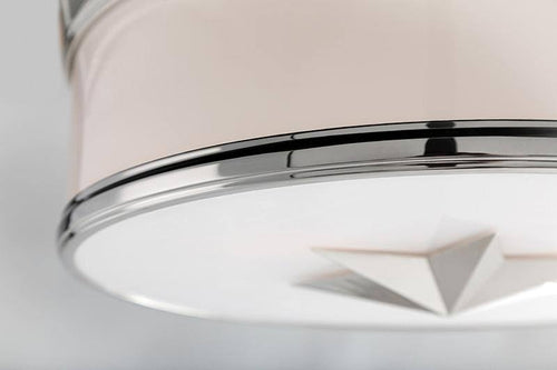 1 Light Polished Nickel Flush Mount Q162