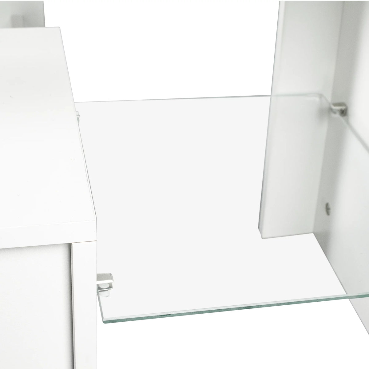 White TV Stand with LED Lights for 80 Inch O227179