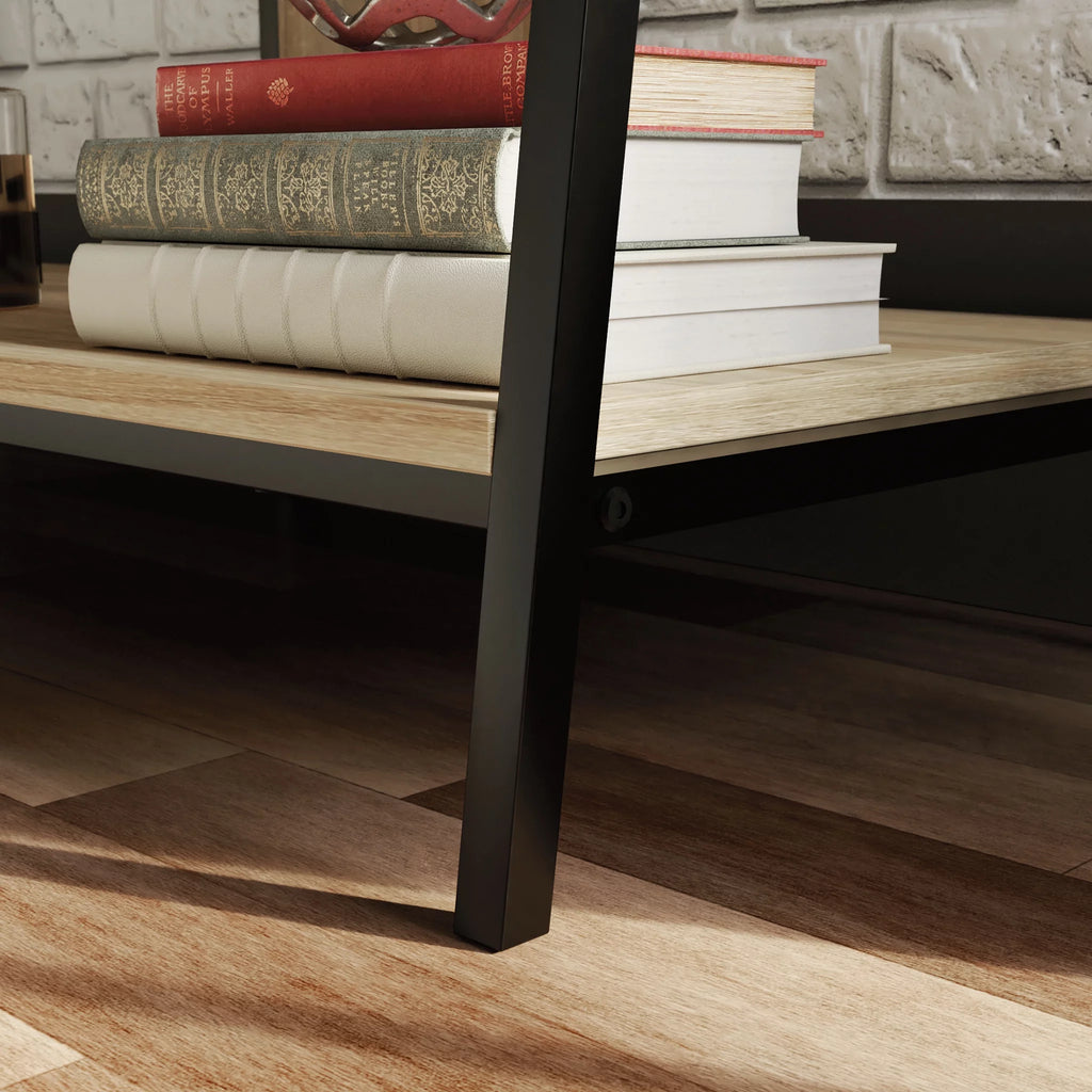 Wood & Metal 2-Shelf TV Stand with Mount Y7574