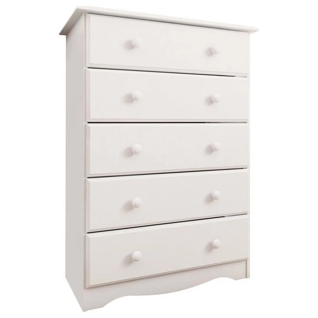 White 5-Drawer Solid Wood Chest Z69495