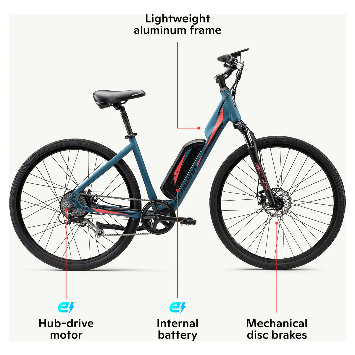 Blue Medium Frame Electric Bike G372