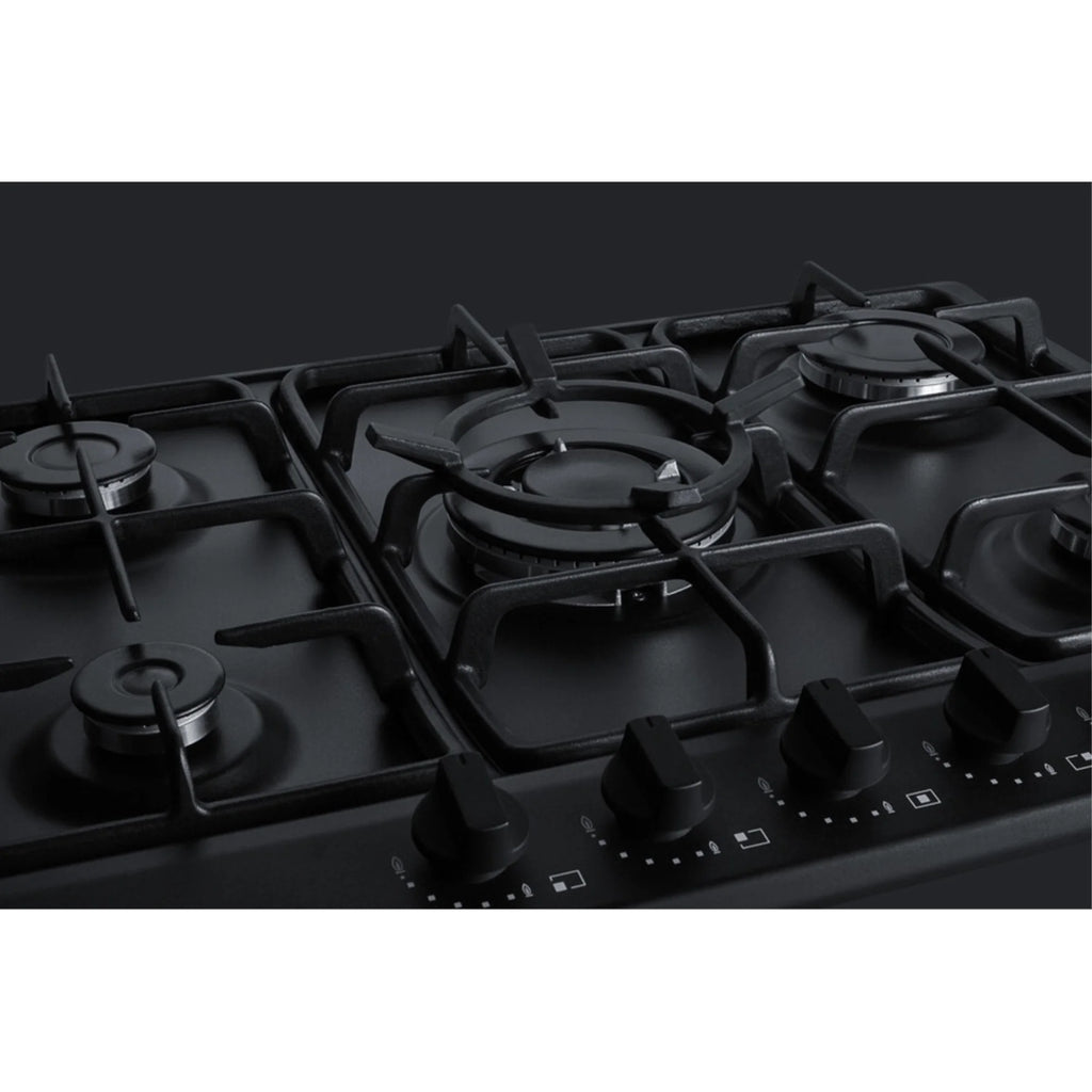 Black 5 Burner Gas Cooktop with Cast Iron Grates W277062