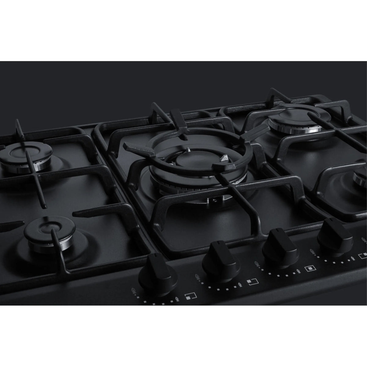 Black 5 Burner Gas Cooktop with Cast Iron Grates W277062