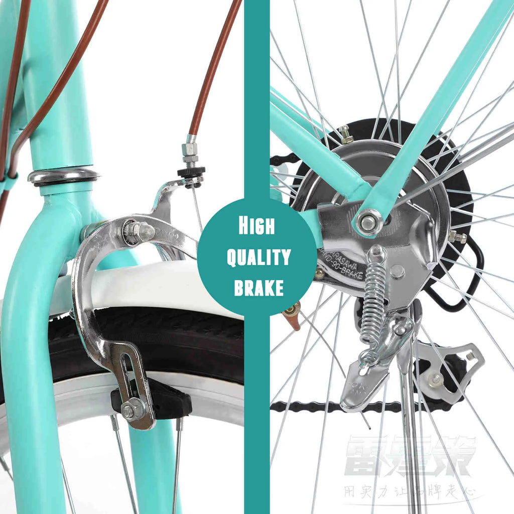 24-Inch 7 Speed Green Beach Cruiser Bike K36966