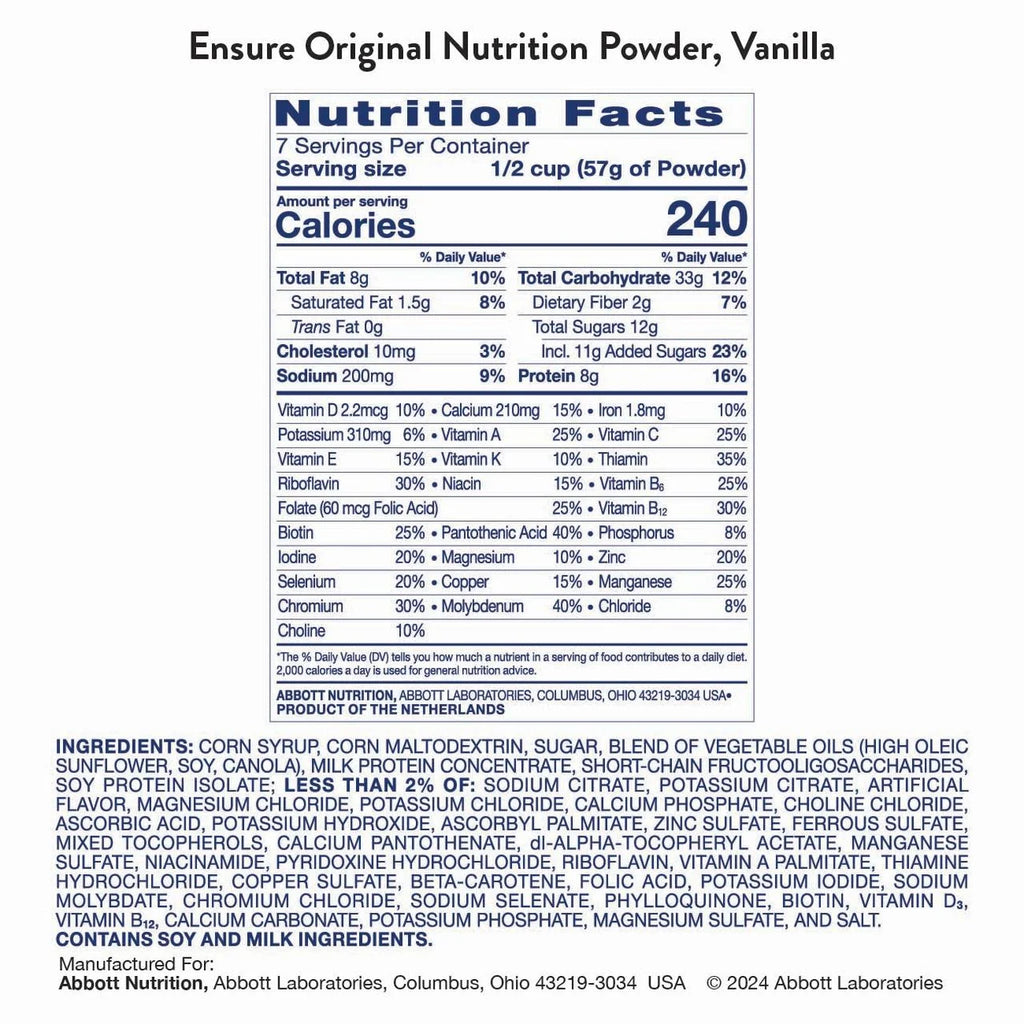 Vanilla Nutrition Powder 14.1 oz G90387