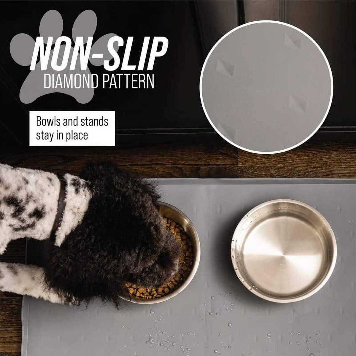 Splash Mat Dog Food Mat with Tall Lip O2383