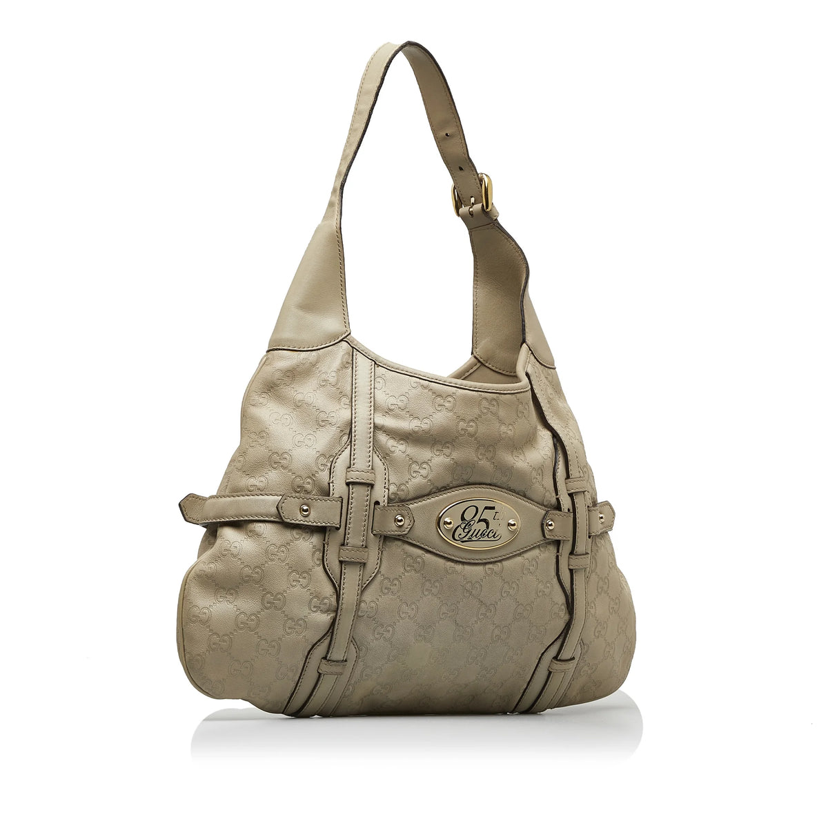 Brown Calf Leather Hobo Bag L368