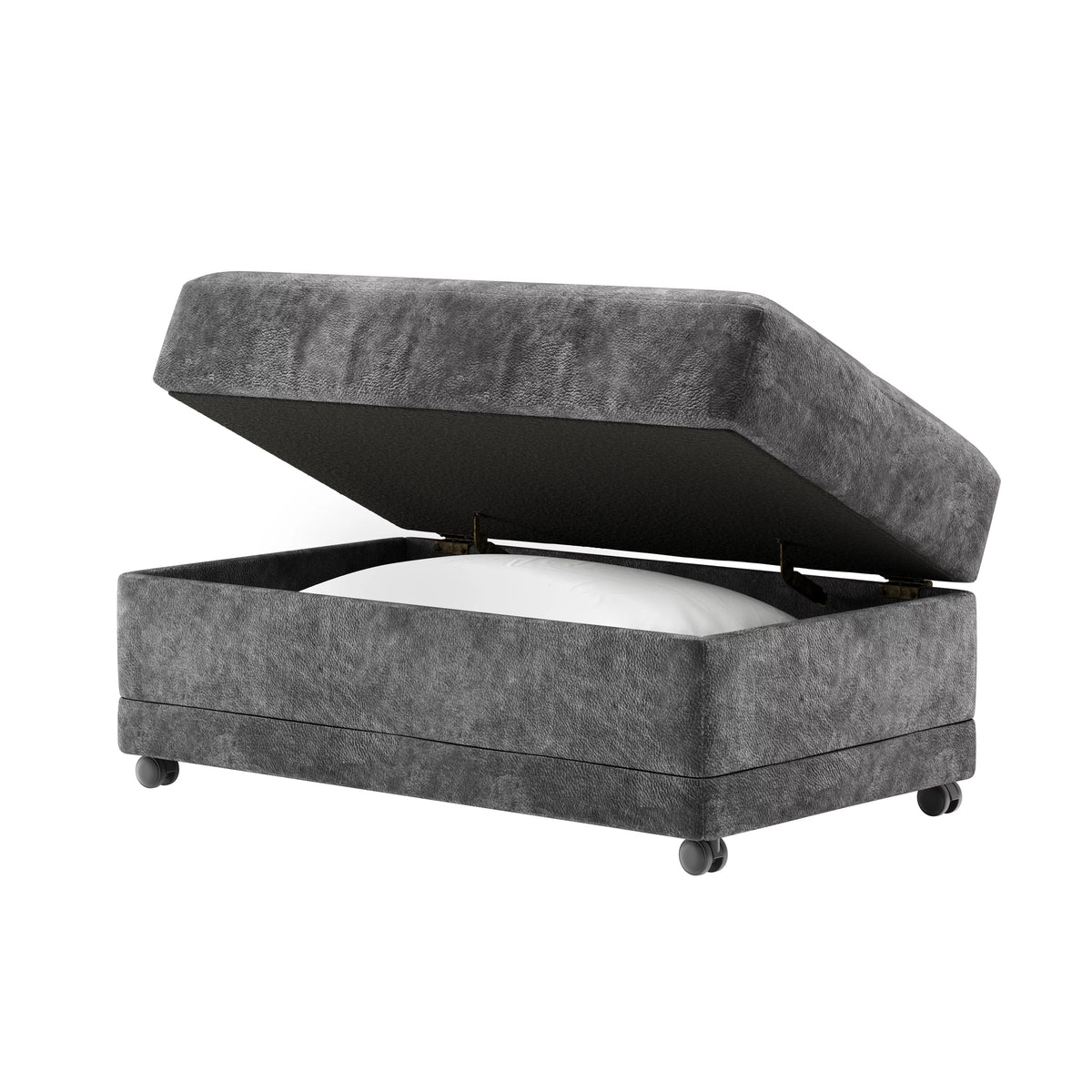 Fabric Storage Ottoman with Casters P87468