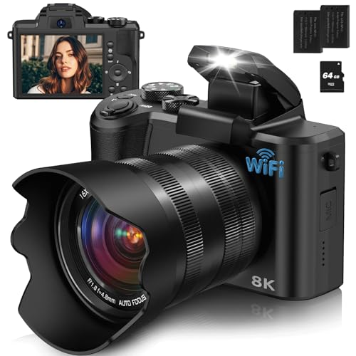 8K Digital Camera with WiFi Touch Screen 16X Zoom D57010
