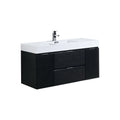 48 in. Wall Mount Black Bathroom Vanity N482603