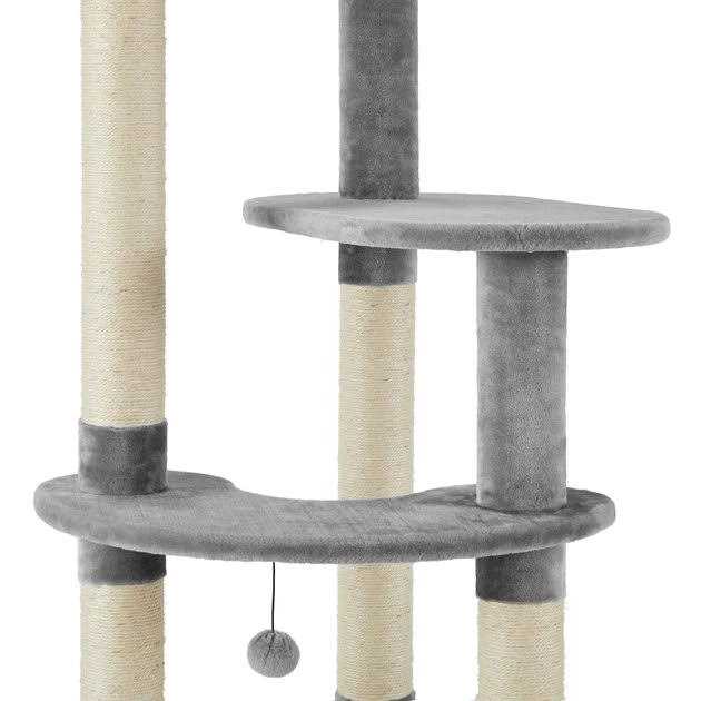 59.5-in Faux Fur Cat Tree Condo F70273