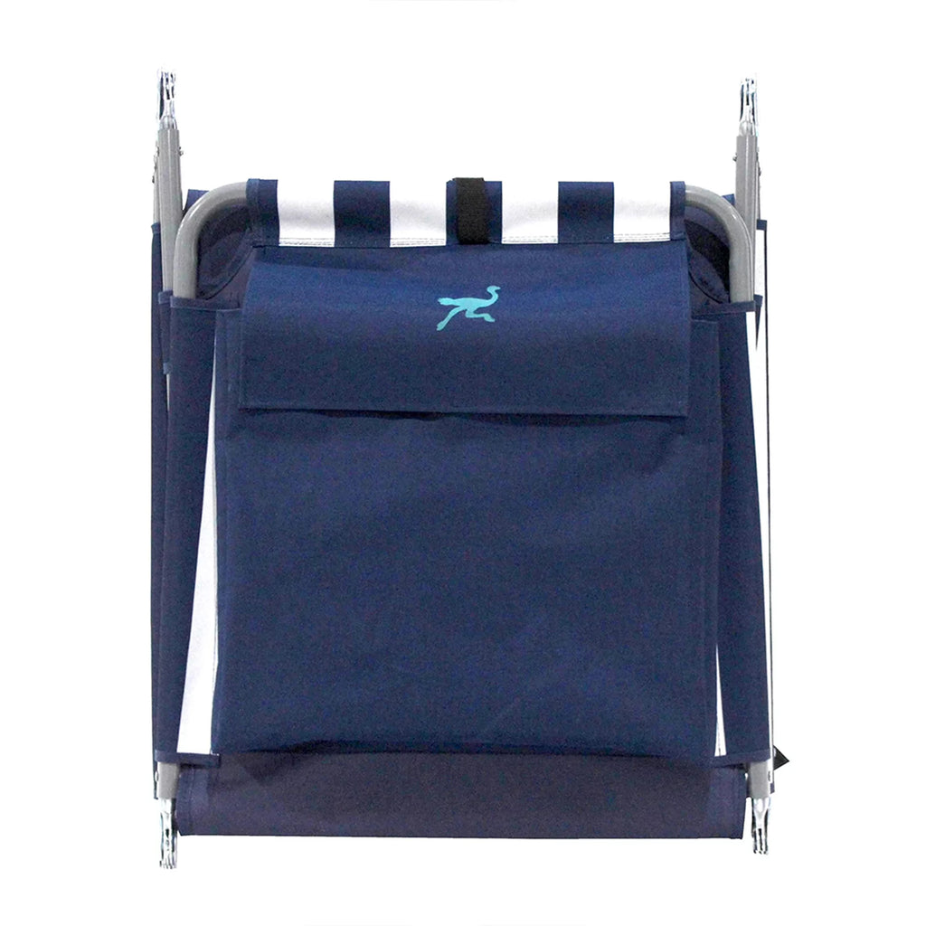 Navy Stripe 2 Pack Chaise Lounge Chair with Storage Bag S26503