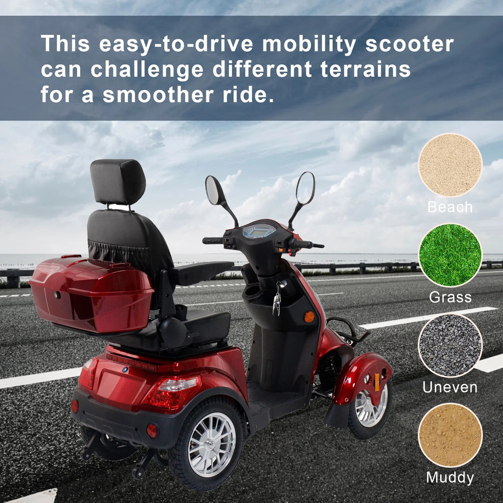 Heavy Duty 4-Wheel 3 Speed Mobility Scooter U2756