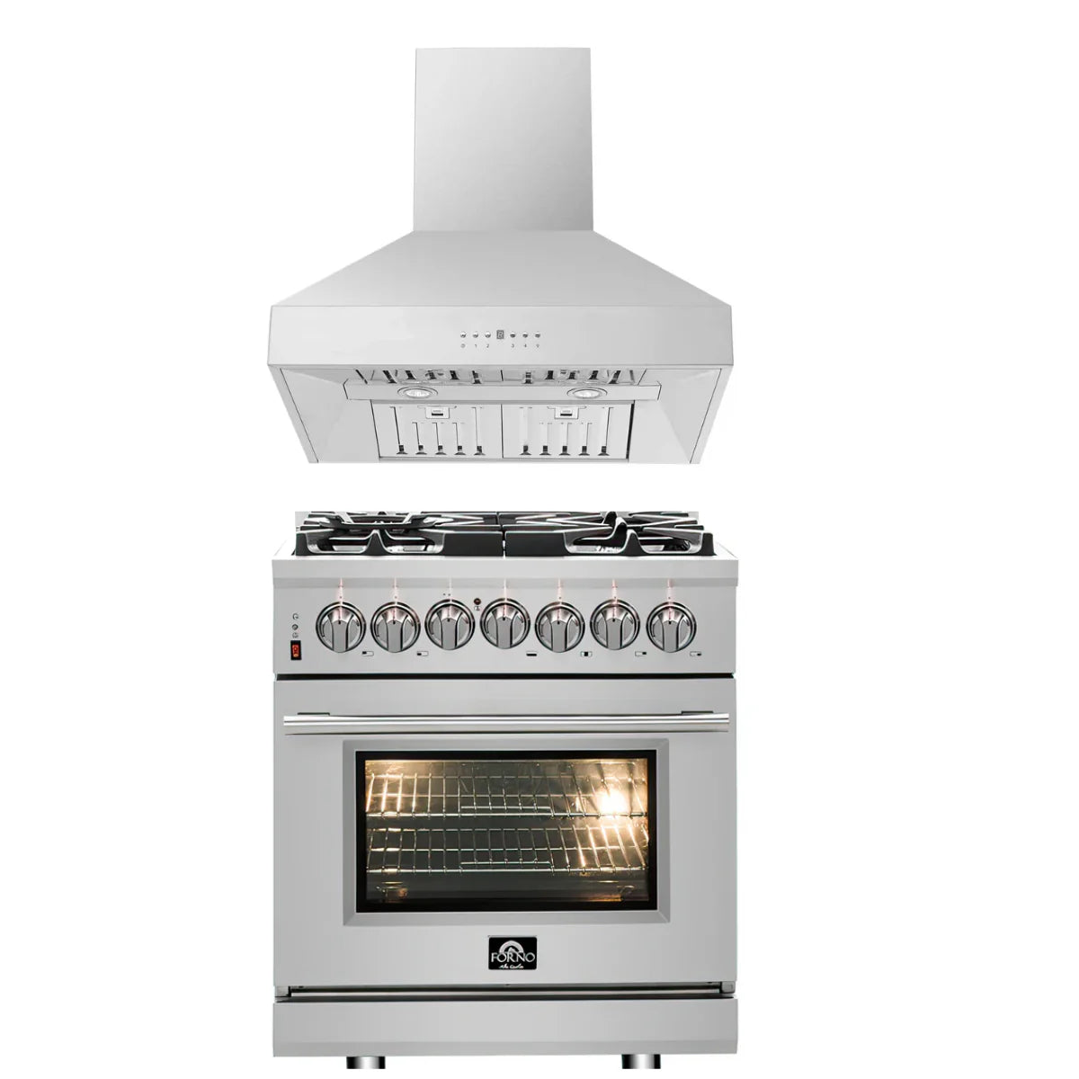 30 Dual Fuel Range and Range Hood H11871