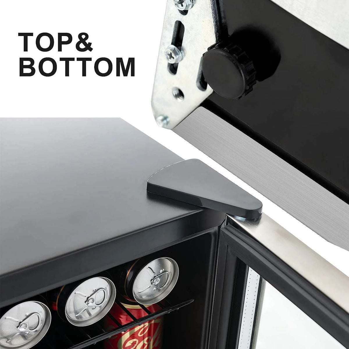 70 Can Beverage Refrigerator 1.6 Cu.ft Glass Door Q933