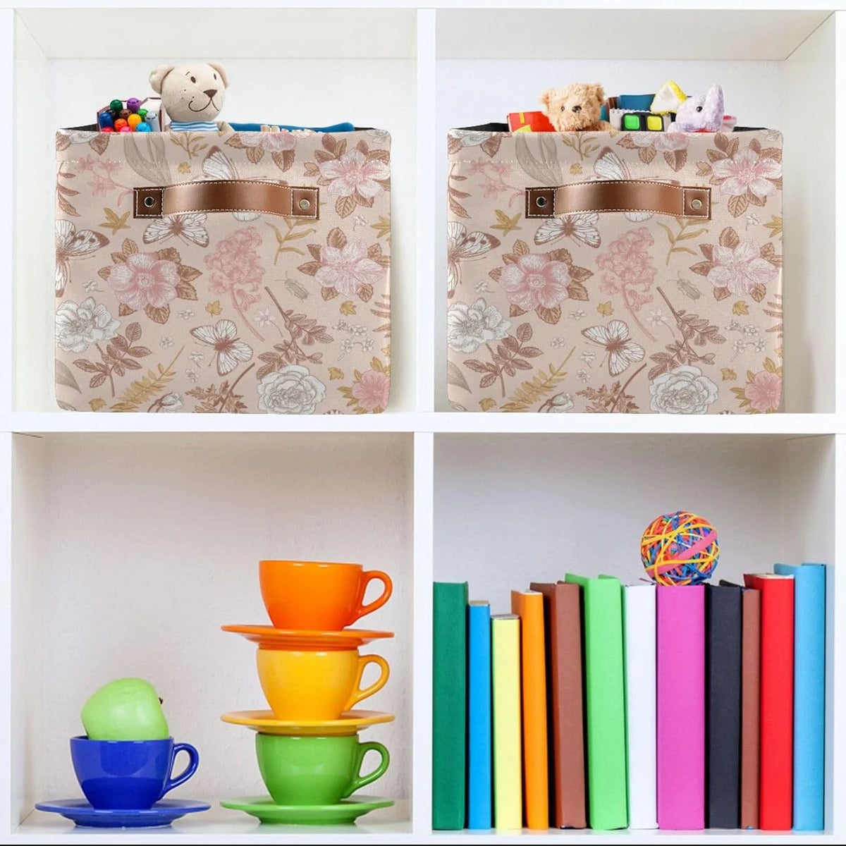 Foldable Canvas Laundry Basket with Handles 1 Pack E8539