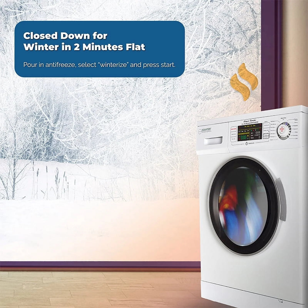 Compact 110V Combo Washer Sensor Dry 1200 RPM R7996