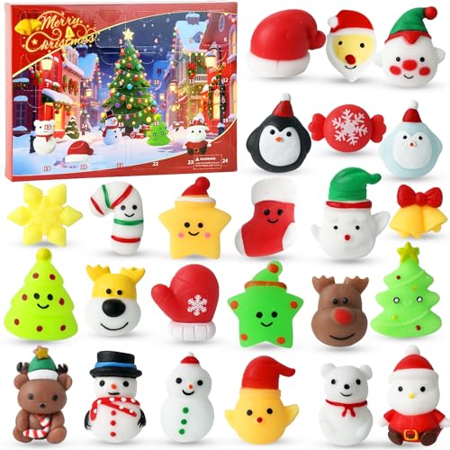 24 Mochi Squishy Toys Christmas Advent Calendar T132