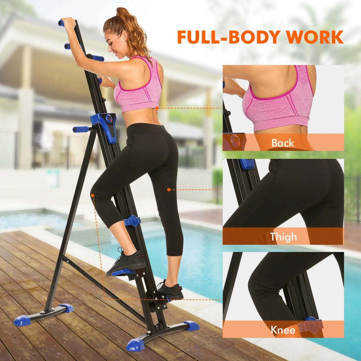 Vertical Climber and Folding Stair Stepper Machine X172882