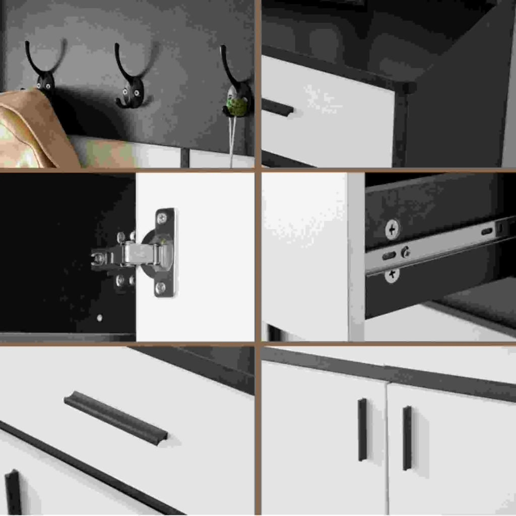 White Armoire Shoe Cabinet G5412