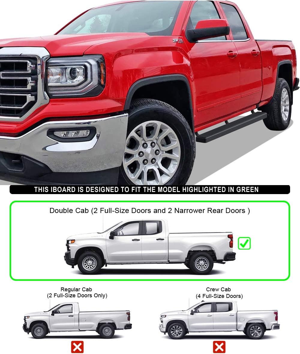 Black 4in Running Boards J4134