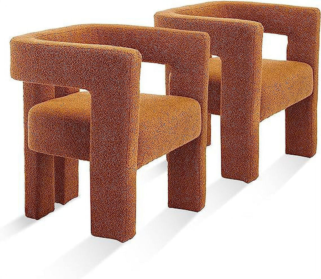 Boucle Upholstered Dining Chair Set of 2 E5388