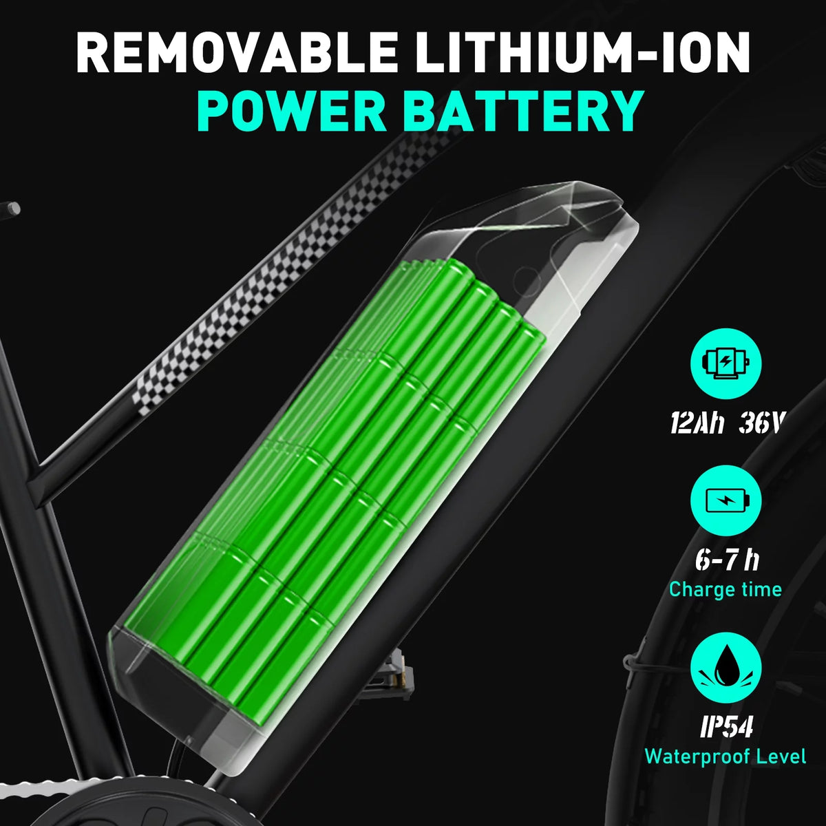 500W Electric Bike 36V 12Ah 7 Speeds P631