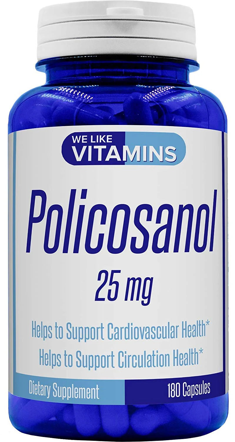 Policosanol 25mg 180 Capsules Supplement O7312