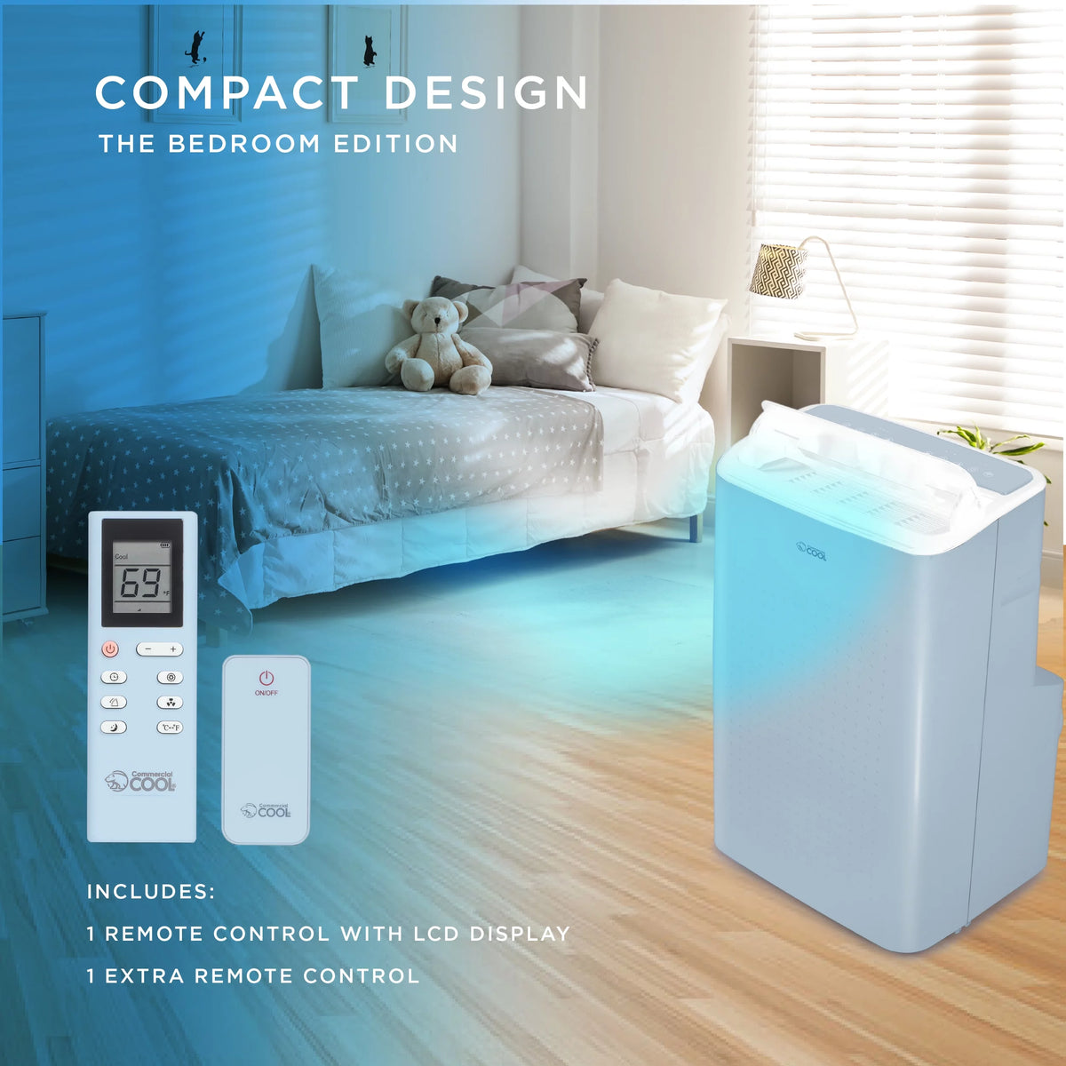 Portable Air Conditioner Dehumidifier & Fan 6,350 BTU Light Blue V5688