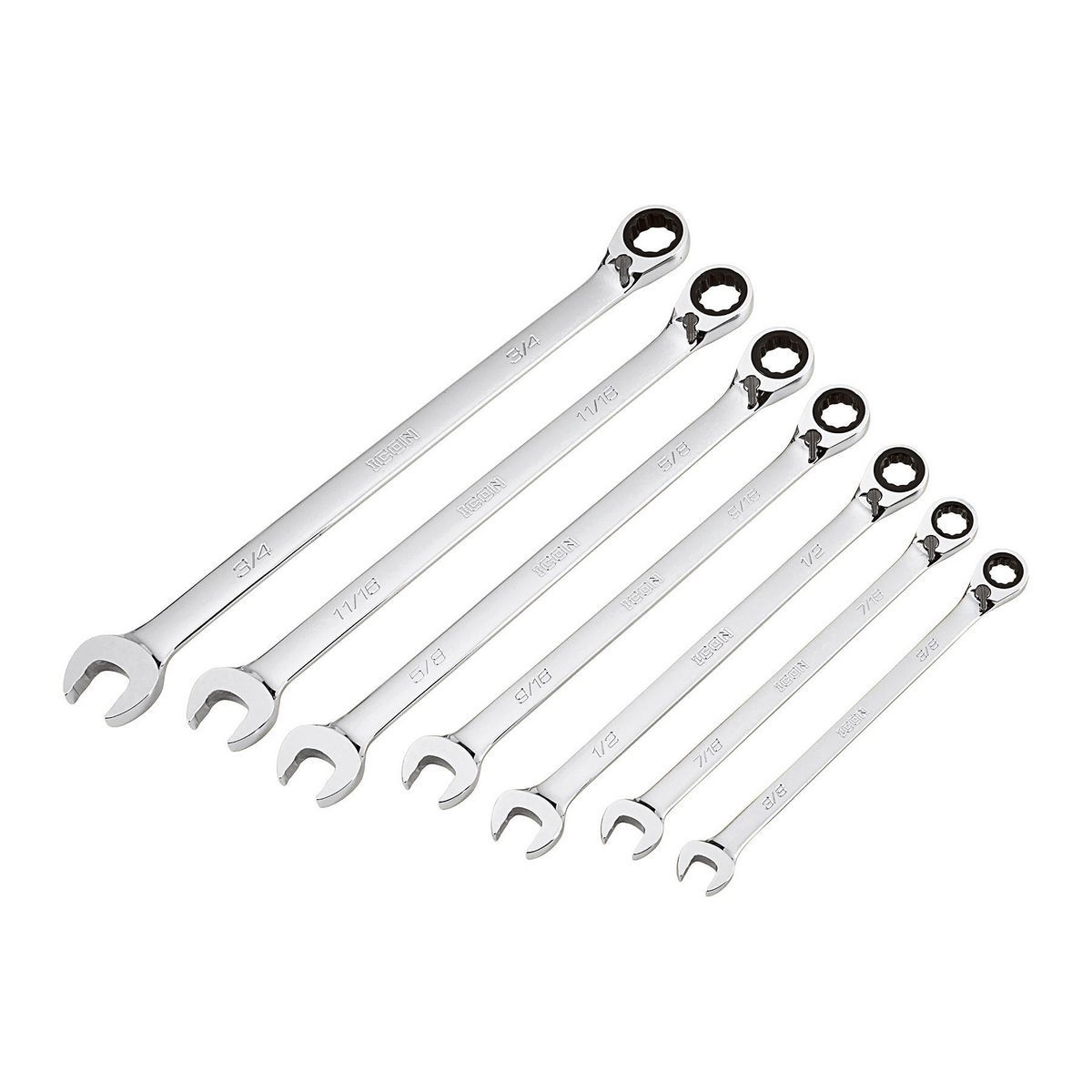 SAE Ratcheting Combination Wrench Set, 7-Piece D454806